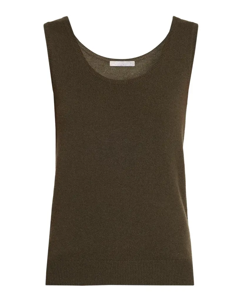 Neiman Marcus Cashmere Collection Cashmere Tank Top