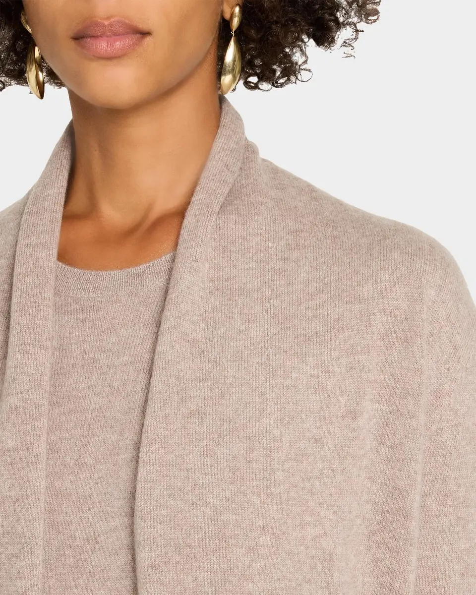 Neiman Marcus Cashmere Collection Open-Front Cashmere Cardigan | Thumbnail 5