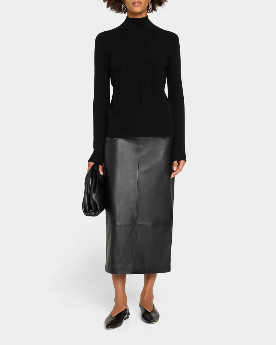 Neiman Marcus Cashmere Collection Mock-Neck Cashmere Sweater | Thumbnail 2 Neiman Marcus Cashmere Collection Mock-Neck Cashmere Sweater | Thumbnail 2