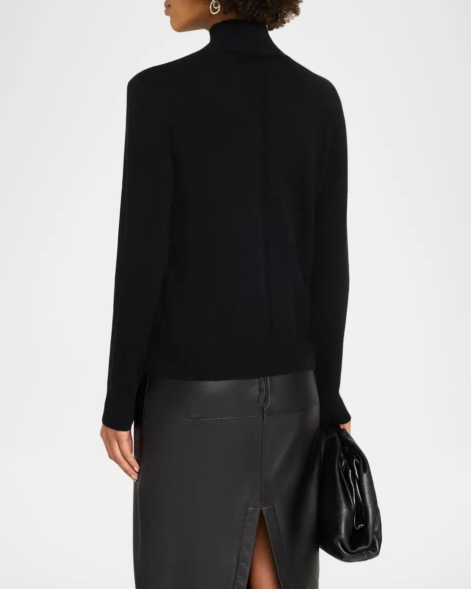 Neiman Marcus Cashmere Collection Mock-Neck Cashmere Sweater | Thumbnail 3 Neiman Marcus Cashmere Collection Mock-Neck Cashmere Sweater | Thumbnail 3
