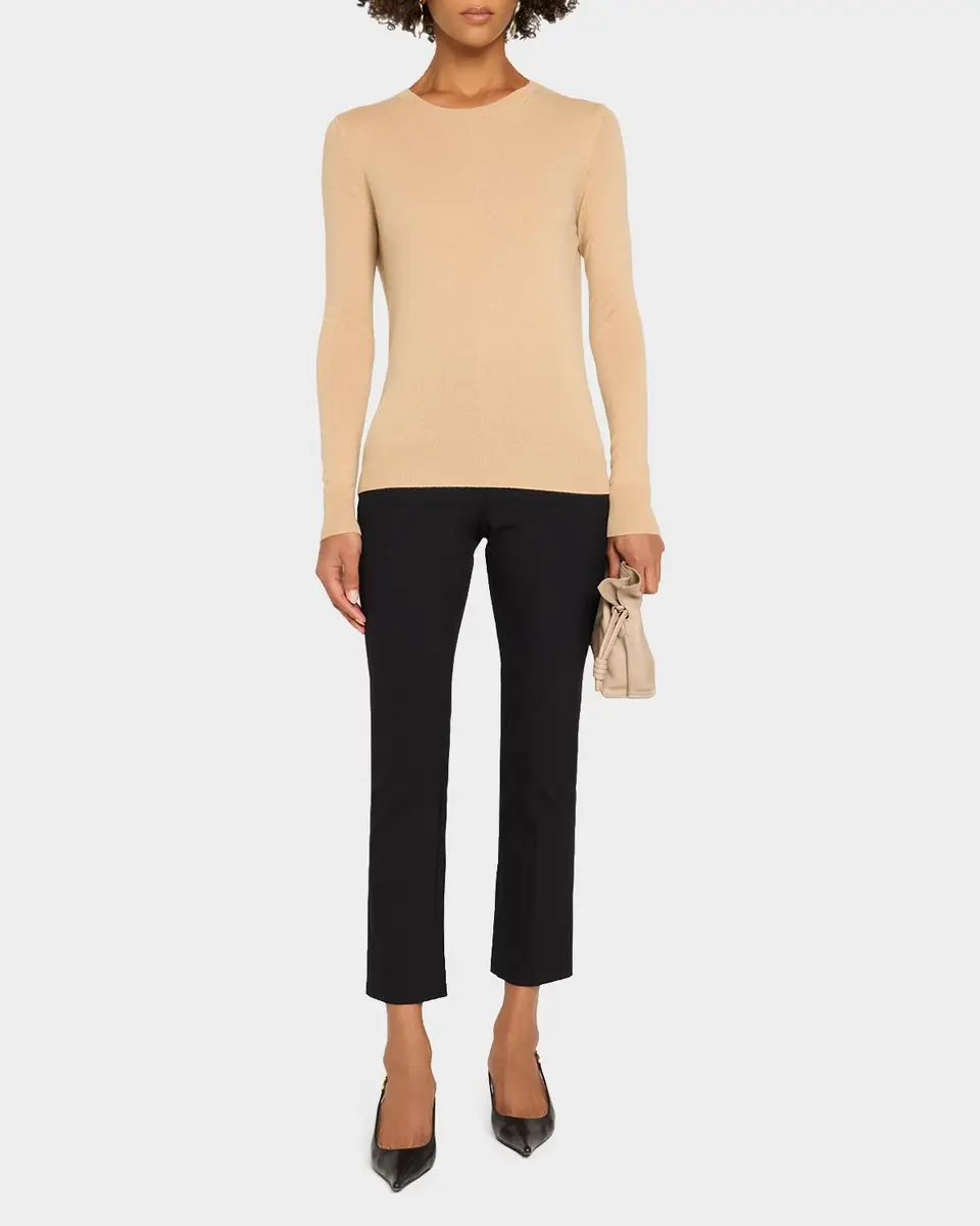 Neiman Marcus Cashmere Collection Cashmere Crewneck Sweater | Thumbnail 2 Neiman Marcus Cashmere Collection Cashmere Crewneck Sweater | Thumbnail 2