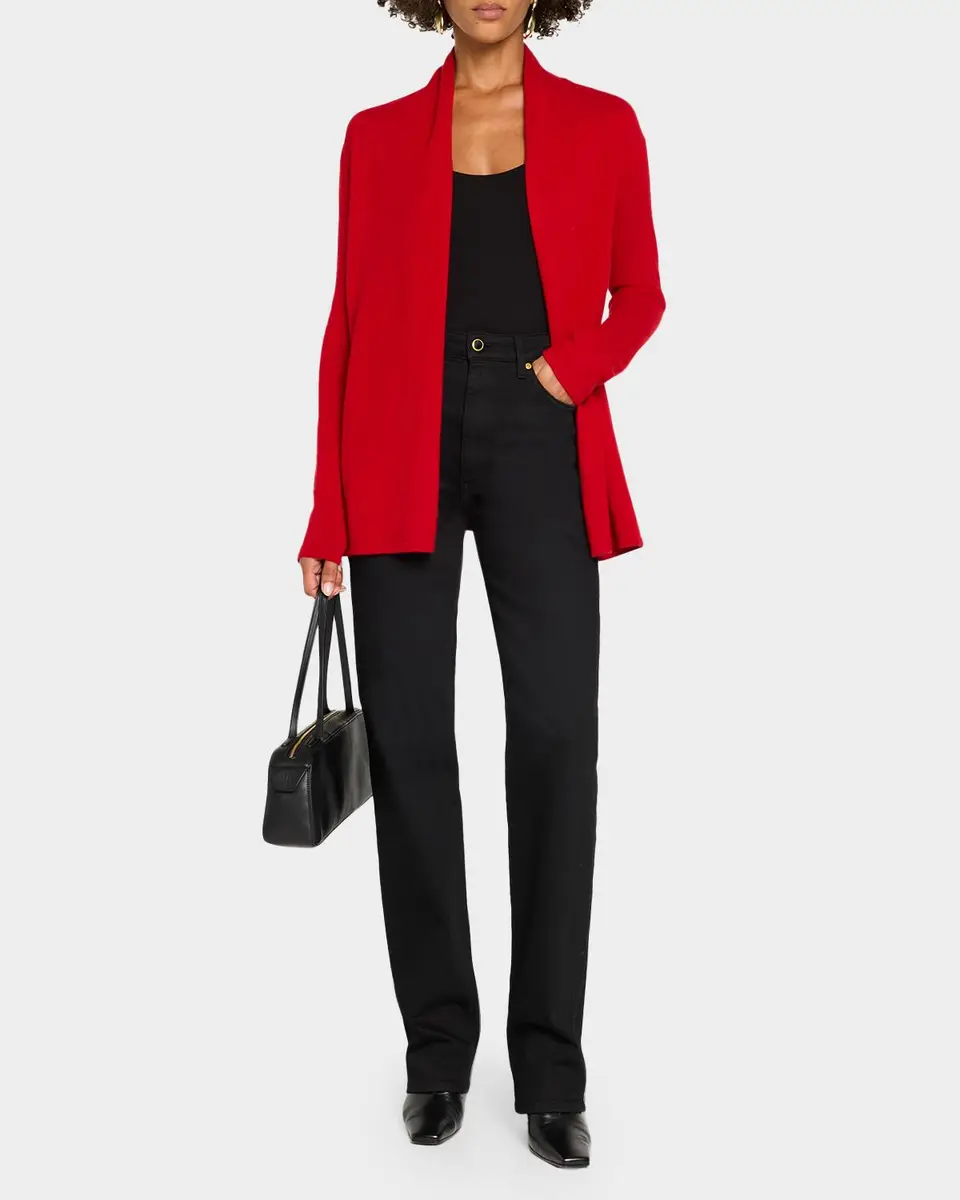 Neiman Marcus Cashmere Collection Open-Front Cashmere Cardigan | Thumbnail 2 Neiman Marcus Cashmere Collection Open-Front Cashmere Cardigan | Thumbnail 2