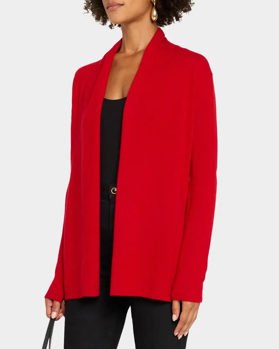 Neiman Marcus Cashmere Collection Open-Front Cashmere Cardigan | Thumbnail 4 Neiman Marcus Cashmere Collection Open-Front Cashmere Cardigan | Thumbnail 4