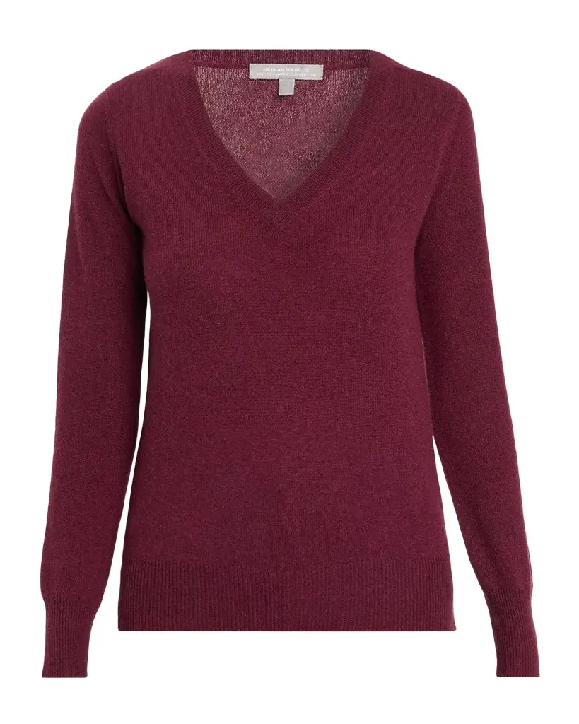 Neiman Marcus Cashmere Collection Cashmere V-Neck Sweater