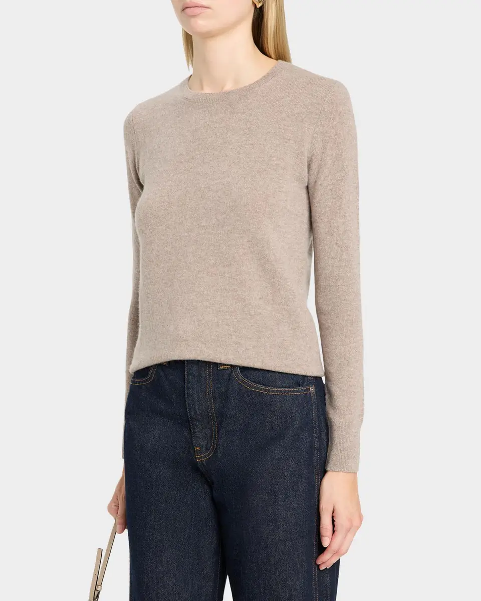 Neiman Marcus Cashmere Collection Cashmere Crewneck Sweater | Thumbnail 4 Neiman Marcus Cashmere Collection Cashmere Crewneck Sweater | Thumbnail 4