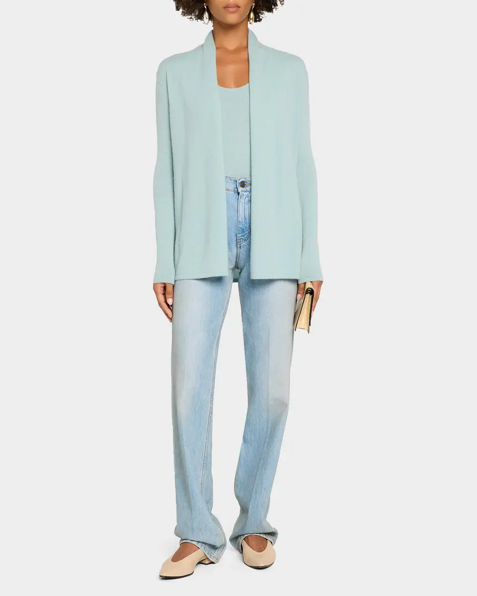 Neiman Marcus Cashmere Collection Open-Front Cashmere Cardigan | Thumbnail 2 Neiman Marcus Cashmere Collection Open-Front Cashmere Cardigan | Thumbnail 2