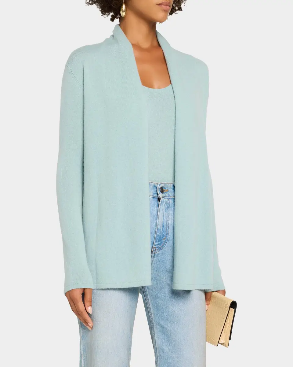 Neiman Marcus Cashmere Collection Open-Front Cashmere Cardigan | Thumbnail 4 Neiman Marcus Cashmere Collection Open-Front Cashmere Cardigan | Thumbnail 4