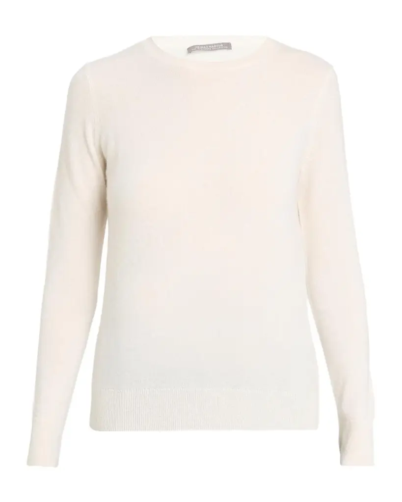 Neiman Marcus Cashmere Collection Cashmere Crewneck Sweater