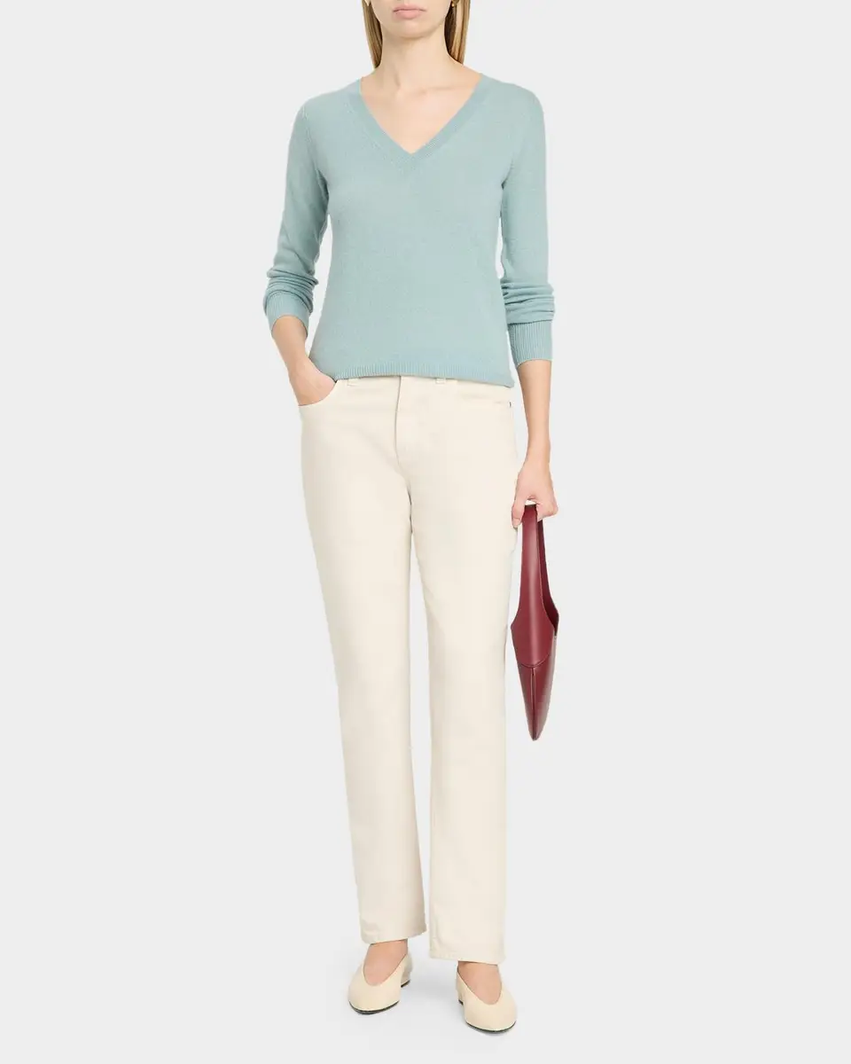 Neiman Marcus Cashmere Collection Cashmere V-Neck Sweater | Thumbnail 2 Neiman Marcus Cashmere Collection Cashmere V-Neck Sweater | Thumbnail 2