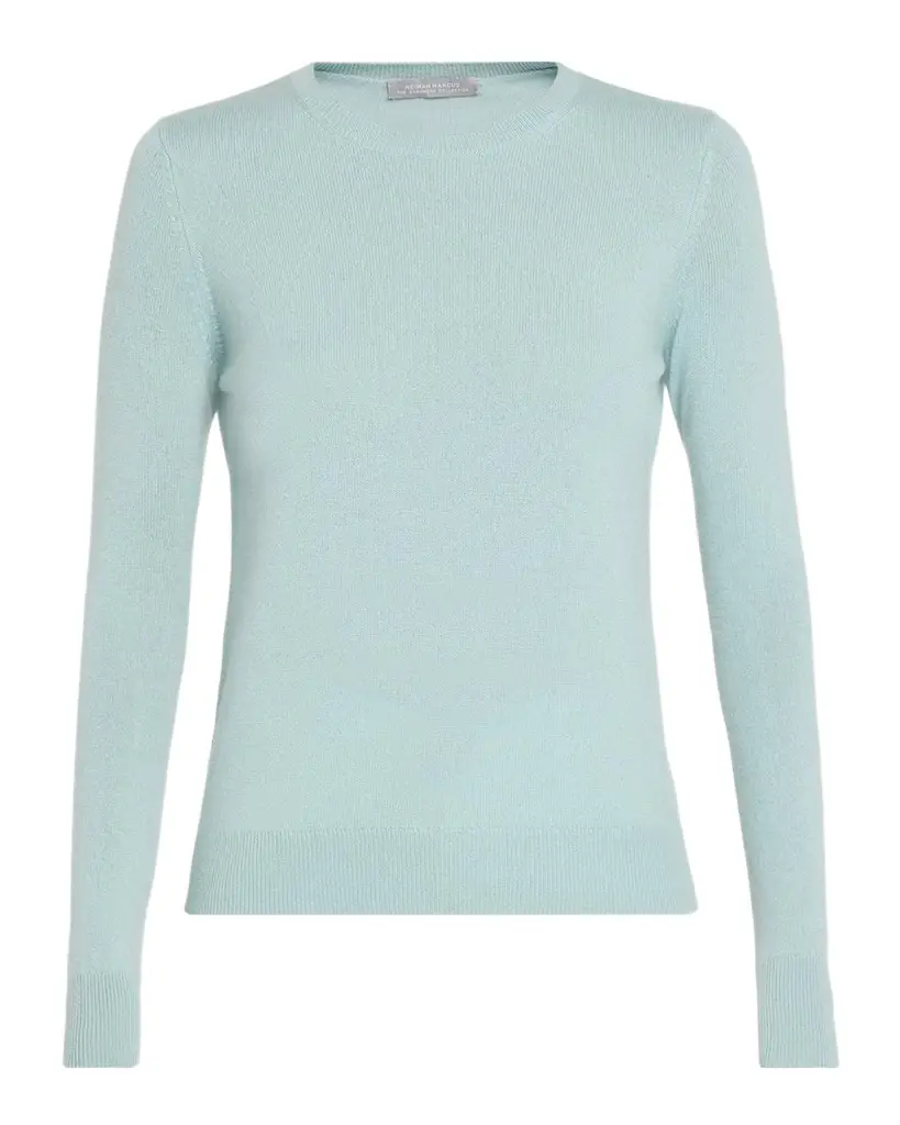 Neiman Marcus Cashmere Collection Cashmere Crewneck Sweater
