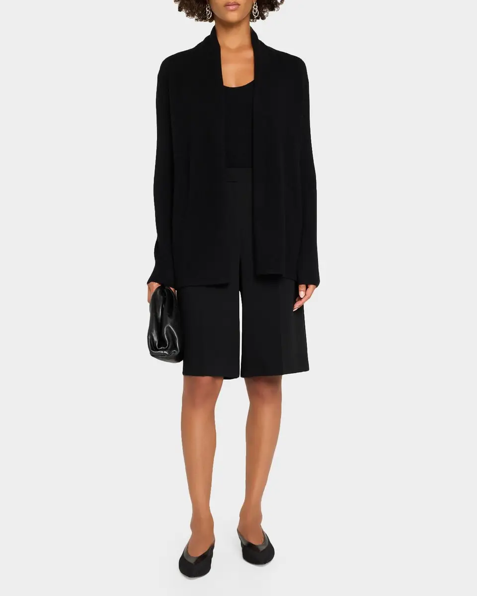 Neiman Marcus Cashmere Collection Open-Front Cashmere Cardigan | Thumbnail 2 Neiman Marcus Cashmere Collection Open-Front Cashmere Cardigan | Thumbnail 2