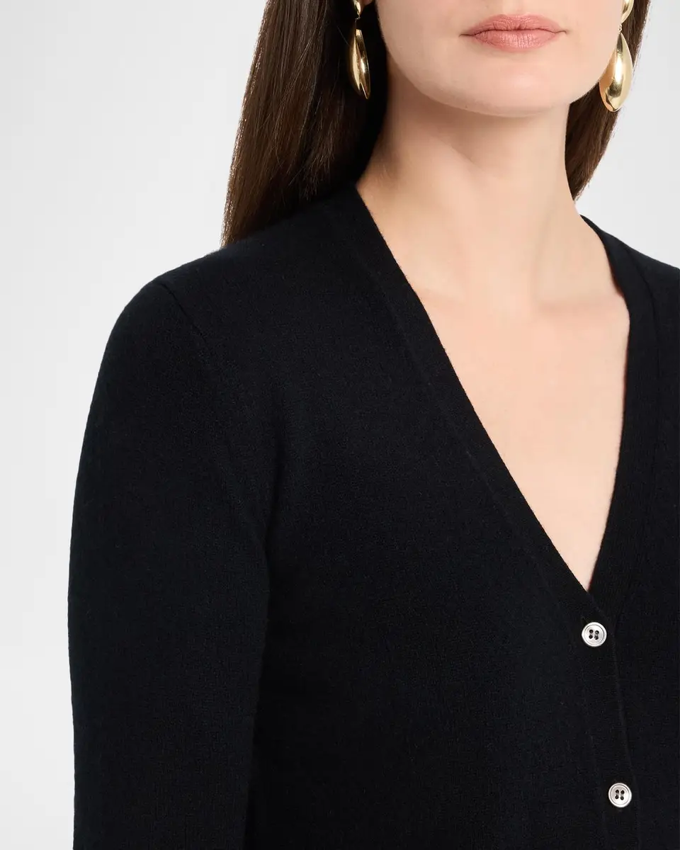 Neiman Marcus Cashmere Collection Cashmere V-Neck Cardigan | Thumbnail 5