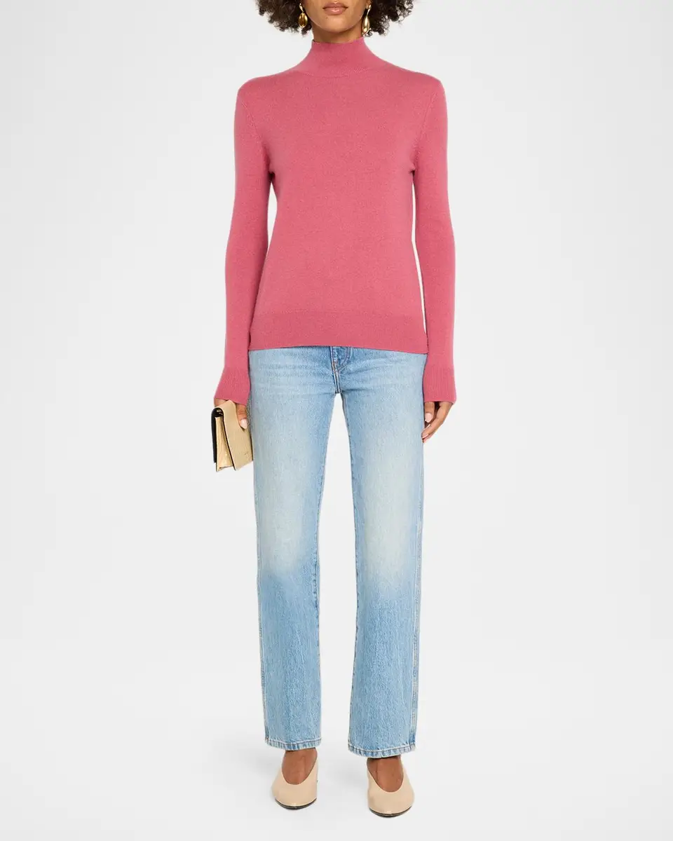 Neiman Marcus Cashmere Collection Mock-Neck Cashmere Sweater | Thumbnail 2 Neiman Marcus Cashmere Collection Mock-Neck Cashmere Sweater | Thumbnail 2