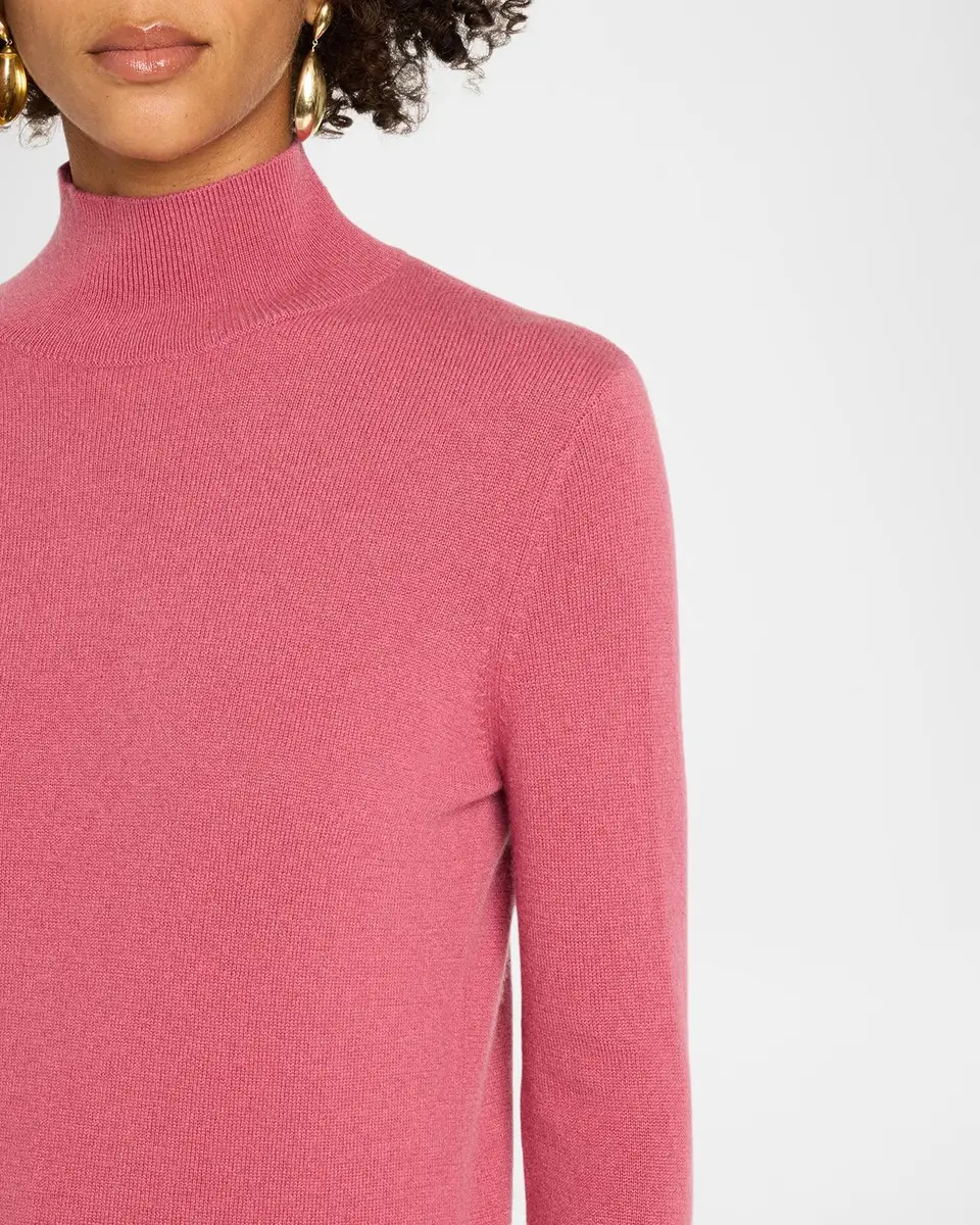 Neiman Marcus Cashmere Collection Mock-Neck Cashmere Sweater | Thumbnail 5 Neiman Marcus Cashmere Collection Mock-Neck Cashmere Sweater | Thumbnail 5