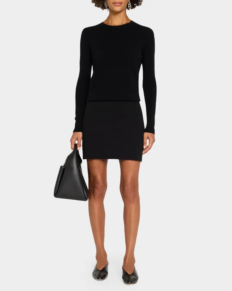 Neiman Marcus Cashmere Collection Cashmere Crewneck Sweater | Thumbnail 2 Neiman Marcus Cashmere Collection Cashmere Crewneck Sweater | Thumbnail 2