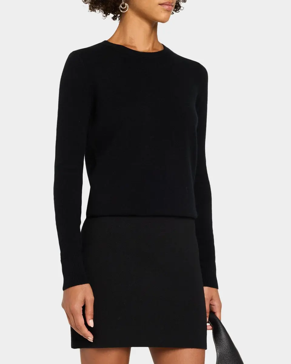 Neiman Marcus Cashmere Collection Cashmere Crewneck Sweater | Thumbnail 4 Neiman Marcus Cashmere Collection Cashmere Crewneck Sweater | Thumbnail 4