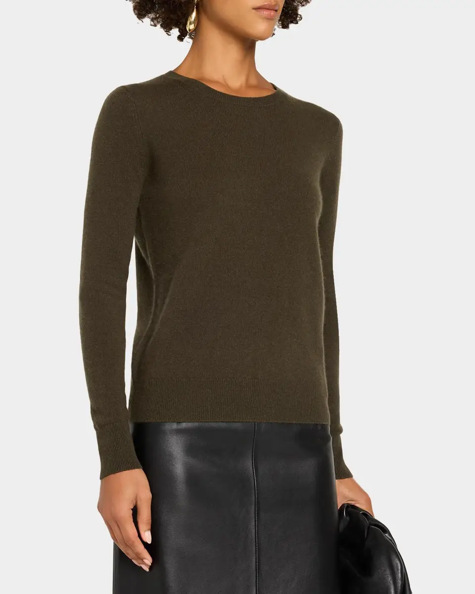 Neiman Marcus Cashmere Collection Cashmere Crewneck Sweater | Thumbnail 4 Neiman Marcus Cashmere Collection Cashmere Crewneck Sweater | Thumbnail 4