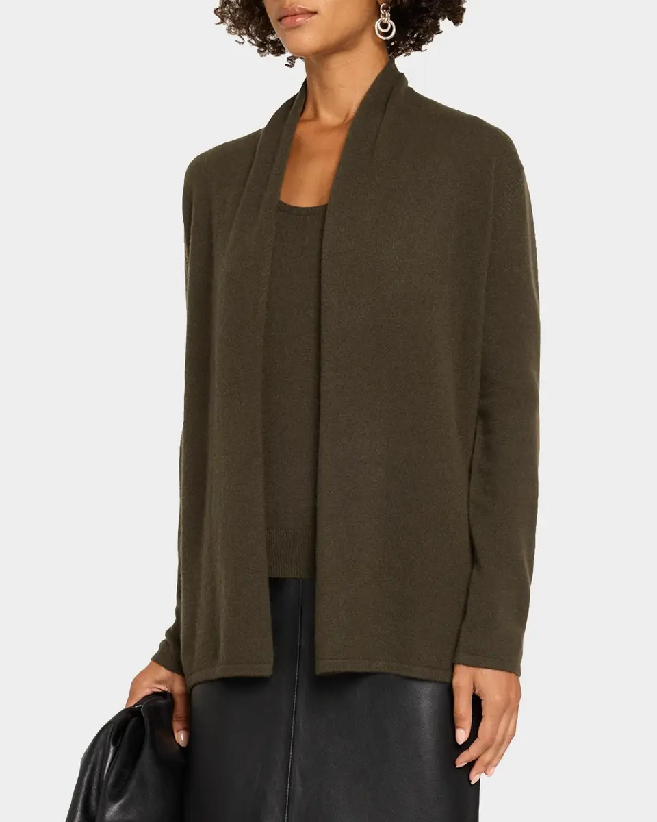Neiman Marcus Cashmere Collection Open-Front Cashmere Cardigan | Thumbnail 4 Neiman Marcus Cashmere Collection Open-Front Cashmere Cardigan | Thumbnail 4