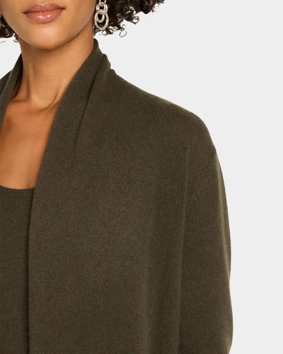 Neiman Marcus Cashmere Collection Open-Front Cashmere Cardigan | Thumbnail 5 Neiman Marcus Cashmere Collection Open-Front Cashmere Cardigan | Thumbnail 5