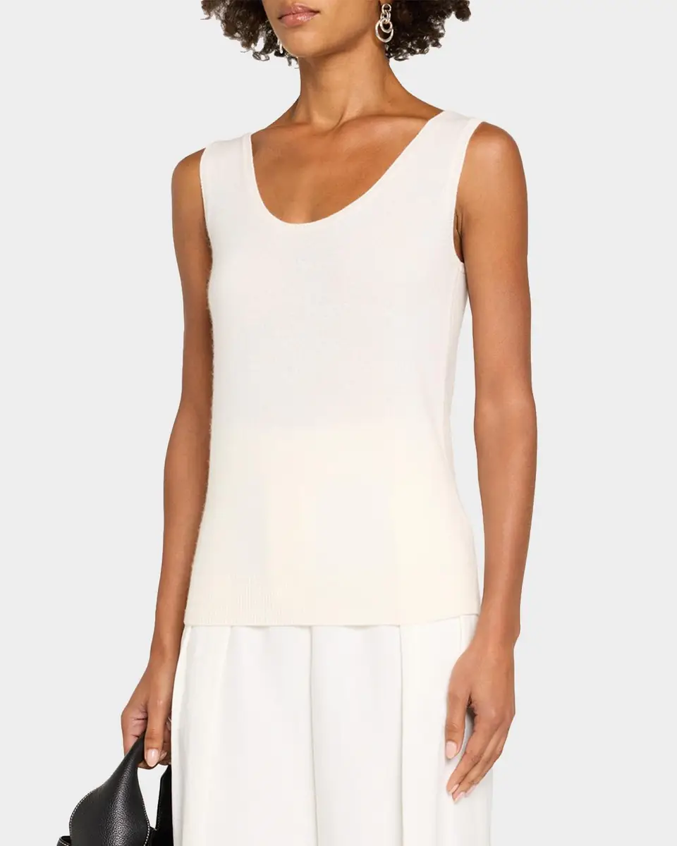 Neiman Marcus Cashmere Collection Cashmere Tank Top | Thumbnail 4 Neiman Marcus Cashmere Collection Cashmere Tank Top | Thumbnail 4
