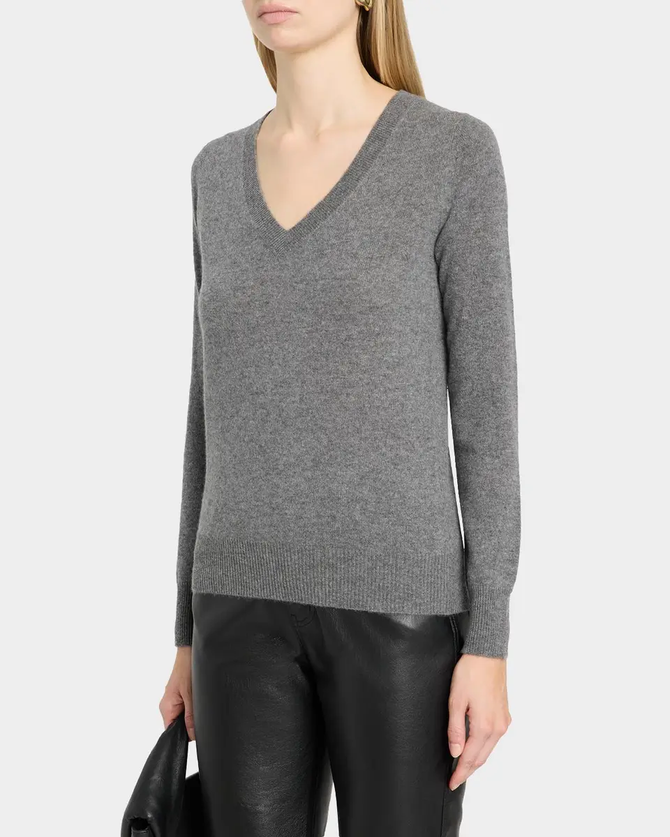 Neiman Marcus Cashmere Collection Cashmere V-Neck Sweater | Thumbnail 4 Neiman Marcus Cashmere Collection Cashmere V-Neck Sweater | Thumbnail 4