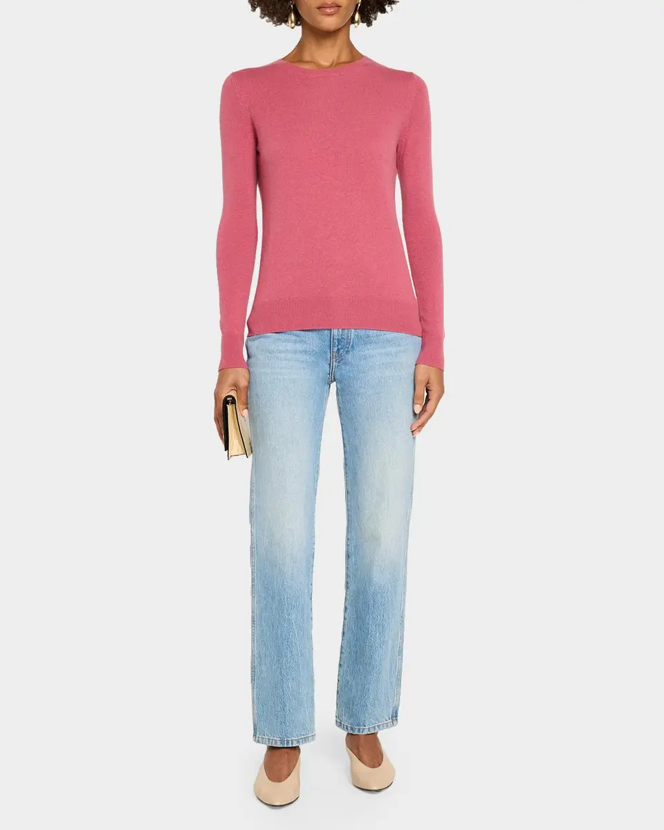 Neiman Marcus Cashmere Collection Cashmere Crewneck Sweater | Thumbnail 2 Neiman Marcus Cashmere Collection Cashmere Crewneck Sweater | Thumbnail 2