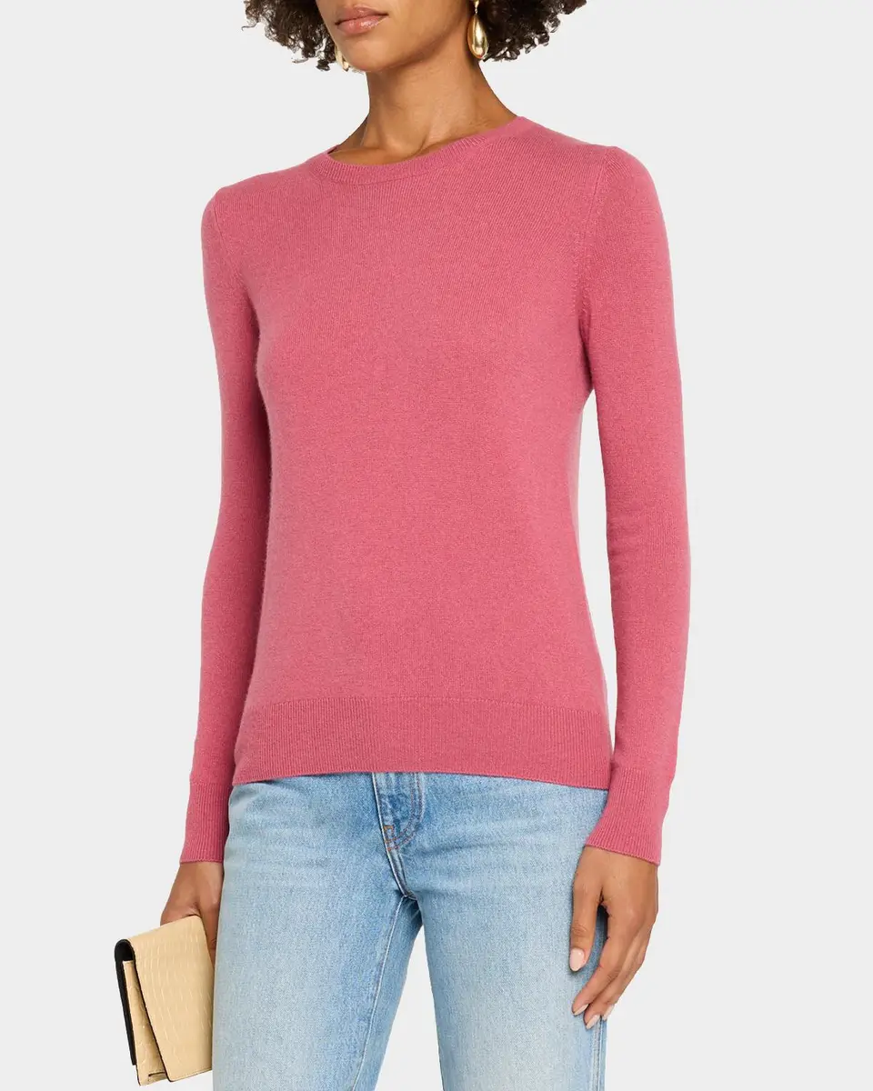 Neiman Marcus Cashmere Collection Cashmere Crewneck Sweater | Thumbnail 4 Neiman Marcus Cashmere Collection Cashmere Crewneck Sweater | Thumbnail 4