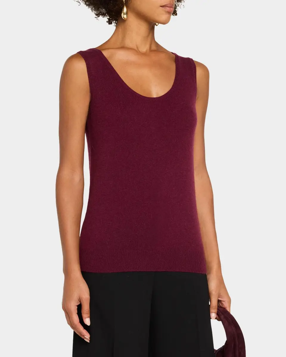 Neiman Marcus Cashmere Collection Cashmere Tank Top | Thumbnail 4 Neiman Marcus Cashmere Collection Cashmere Tank Top | Thumbnail 4