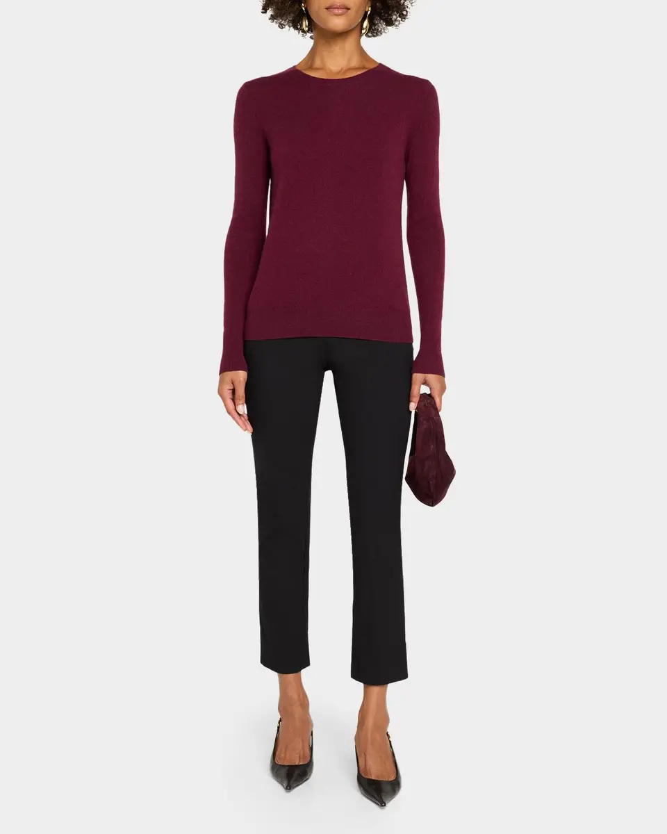 Neiman Marcus Cashmere Collection Cashmere Crewneck Sweater | Thumbnail 2 Neiman Marcus Cashmere Collection Cashmere Crewneck Sweater | Thumbnail 2