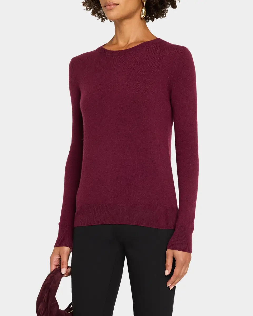 Neiman Marcus Cashmere Collection Cashmere Crewneck Sweater | Thumbnail 4 Neiman Marcus Cashmere Collection Cashmere Crewneck Sweater | Thumbnail 4