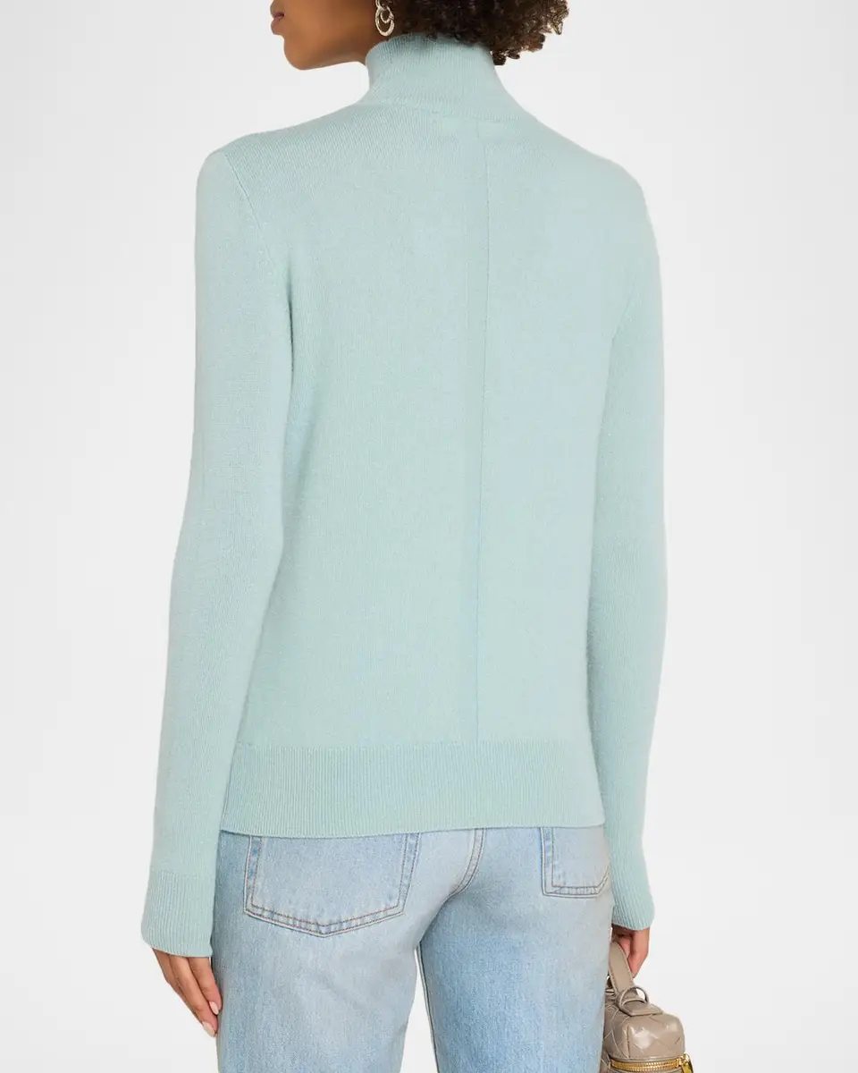 Neiman Marcus Cashmere Collection Mock-Neck Cashmere Sweater | Thumbnail 3 Neiman Marcus Cashmere Collection Mock-Neck Cashmere Sweater | Thumbnail 3