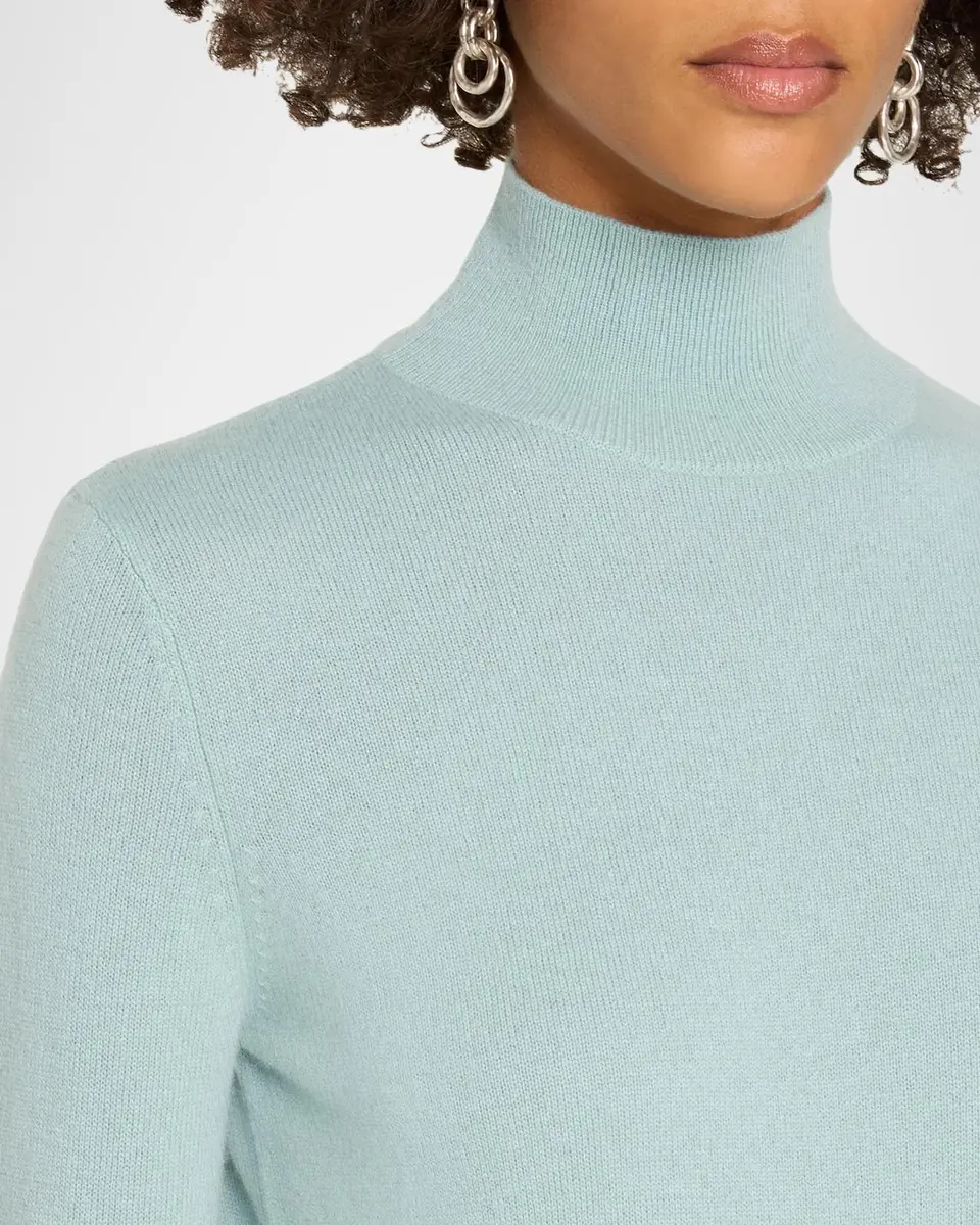 Neiman Marcus Cashmere Collection Mock-Neck Cashmere Sweater | Thumbnail 5 Neiman Marcus Cashmere Collection Mock-Neck Cashmere Sweater | Thumbnail 5