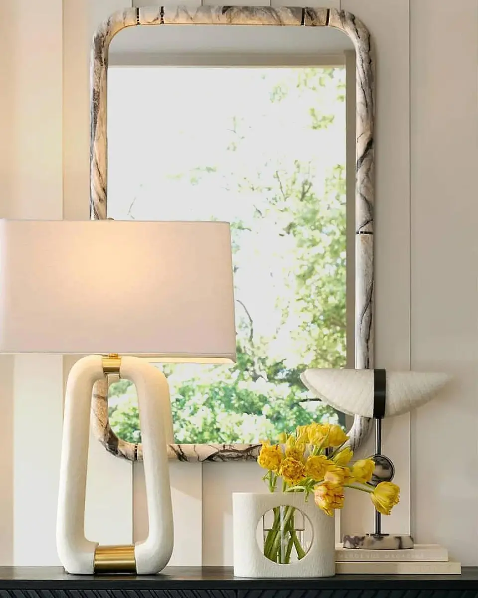 Arteriors Trevino Resin & Bronze-Plated Iron Rectangular Mirror | Thumbnail 3