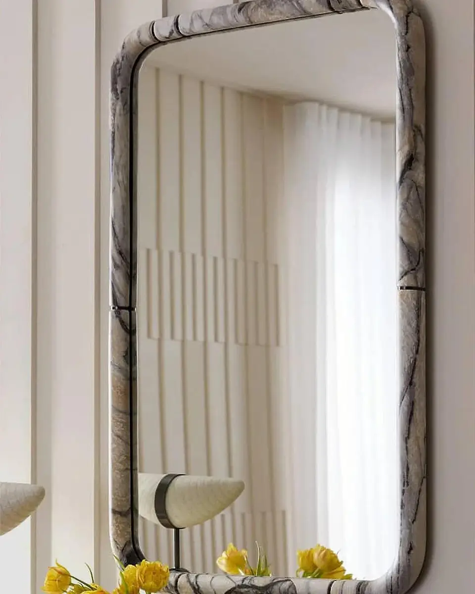 Arteriors Trevino Resin & Bronze-Plated Iron Rectangular Mirror | Thumbnail 4