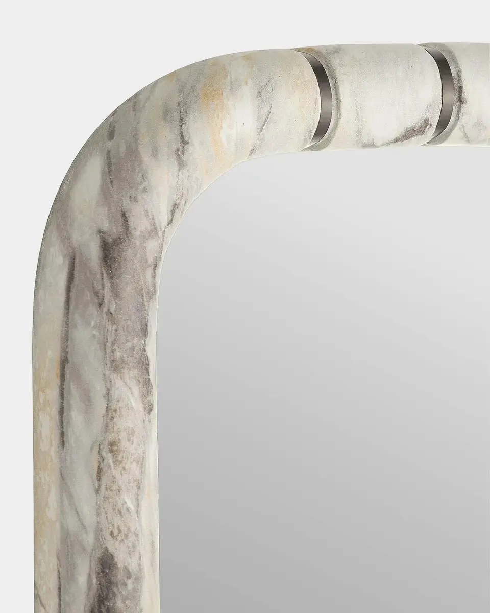 Arteriors Trevino Resin & Bronze-Plated Iron Rectangular Mirror | Thumbnail 5