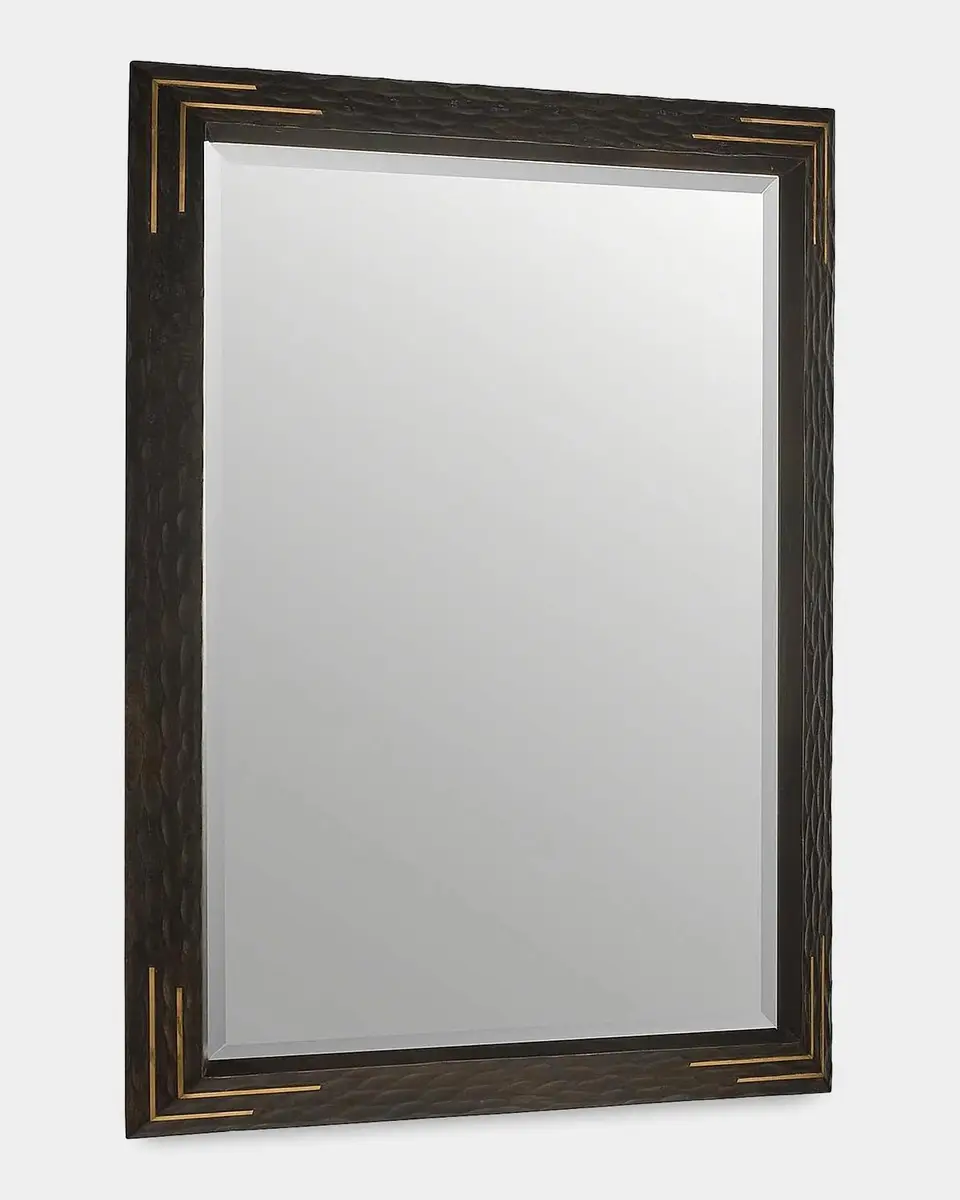 Arteriors Moses Mango Wood & Antique Brass Rectangular Mirror | Thumbnail 2