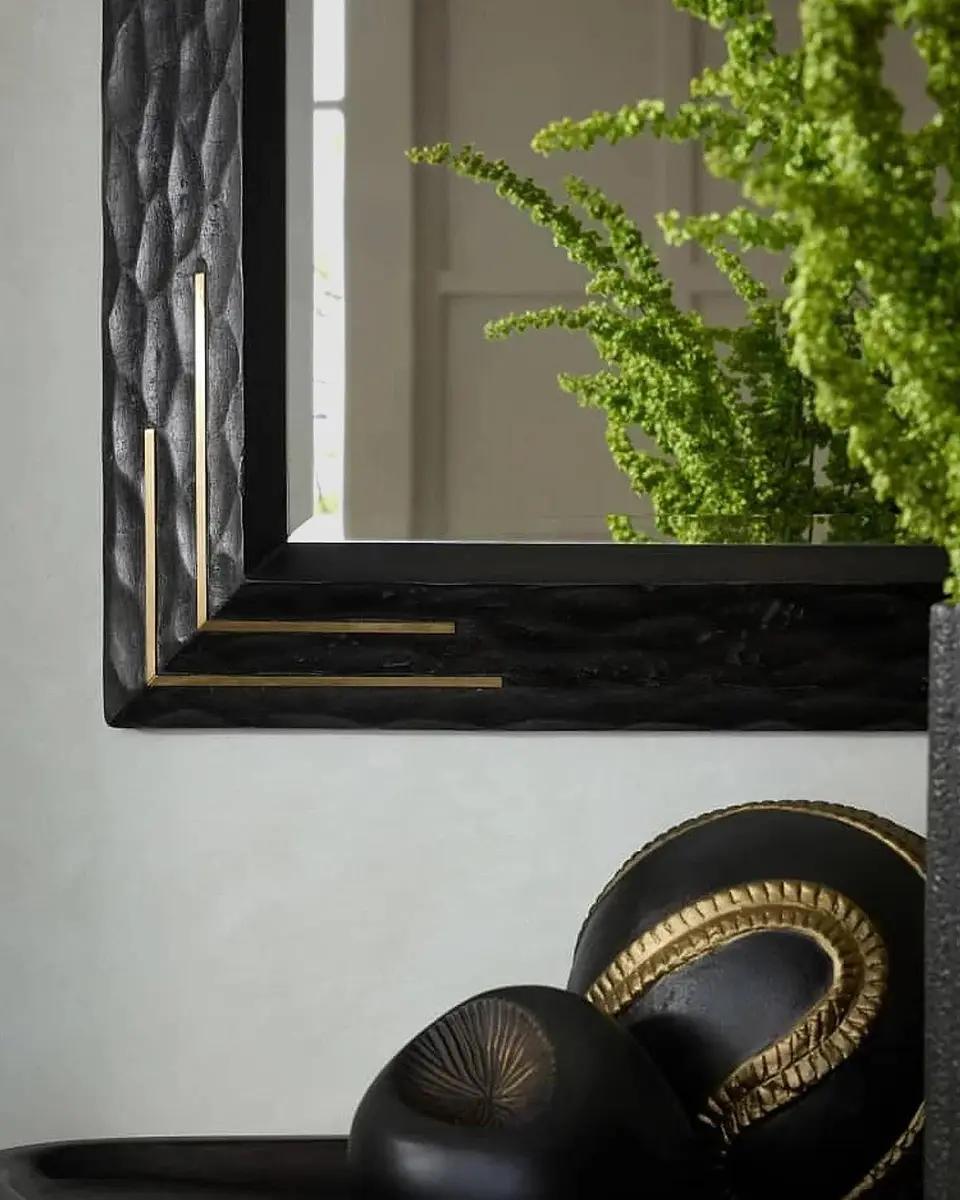 Arteriors Moses Mango Wood & Antique Brass Rectangular Mirror | Thumbnail 4