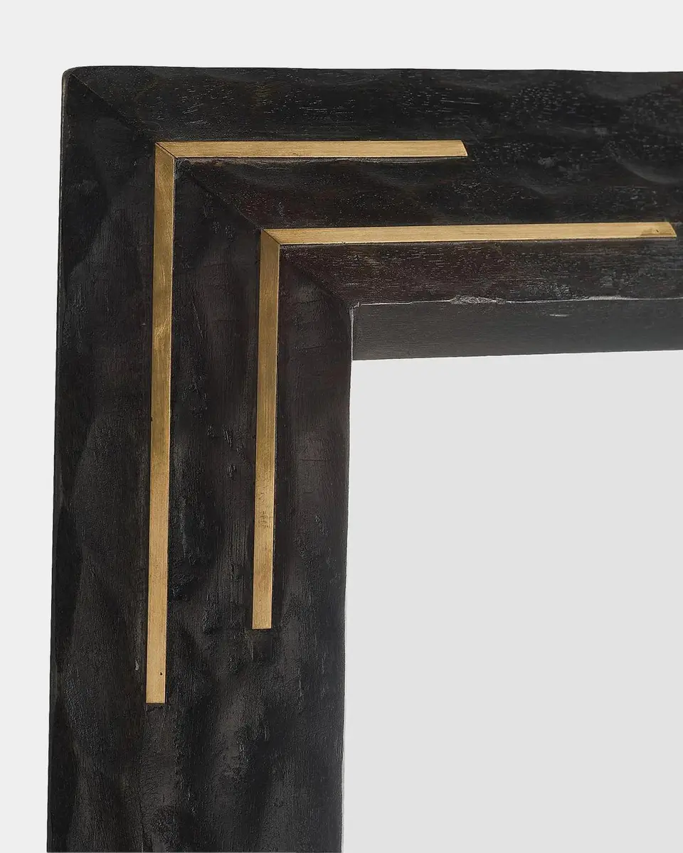 Arteriors Moses Mango Wood & Antique Brass Rectangular Mirror | Thumbnail 6