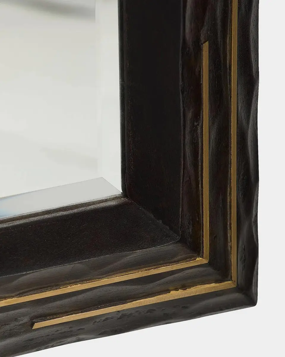 Arteriors Moses Mango Wood & Antique Brass Rectangular Mirror | Thumbnail 7
