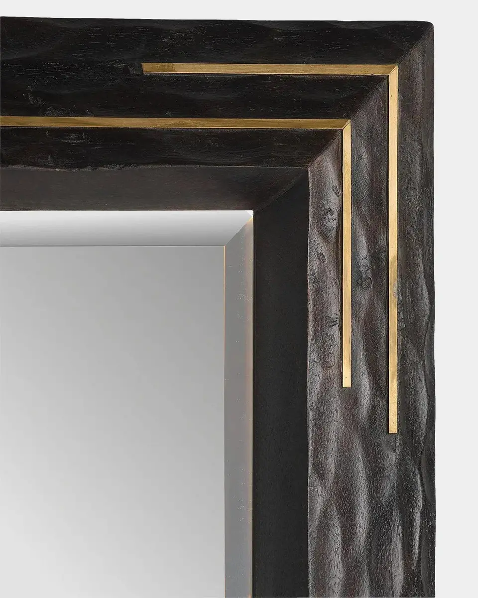 Arteriors Moses Mango Wood & Antique Brass Rectangular Mirror | Thumbnail 8