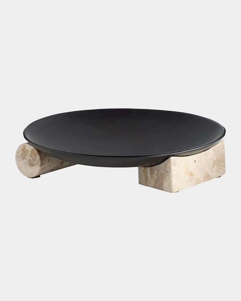 Arteriors Luxa Iron & Marble Centerpiece Bowl | Thumbnail 2