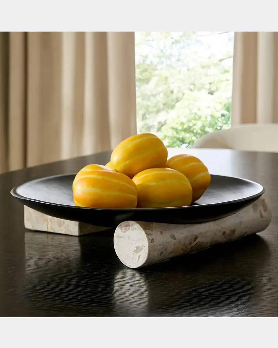 Arteriors Luxa Iron & Marble Centerpiece Bowl | Thumbnail 3