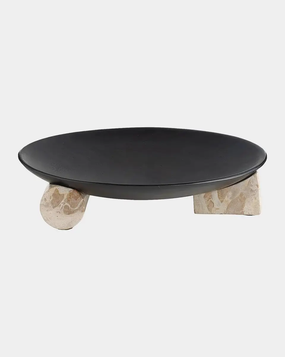 Arteriors Luxa Iron & Marble Centerpiece Bowl | Thumbnail 4