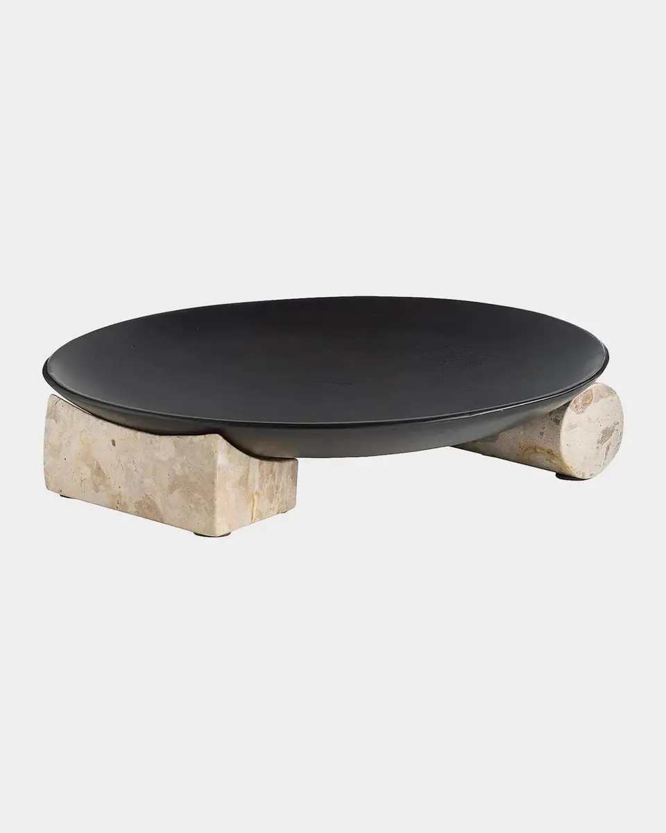 Arteriors Luxa Iron & Marble Centerpiece Bowl | Thumbnail 7