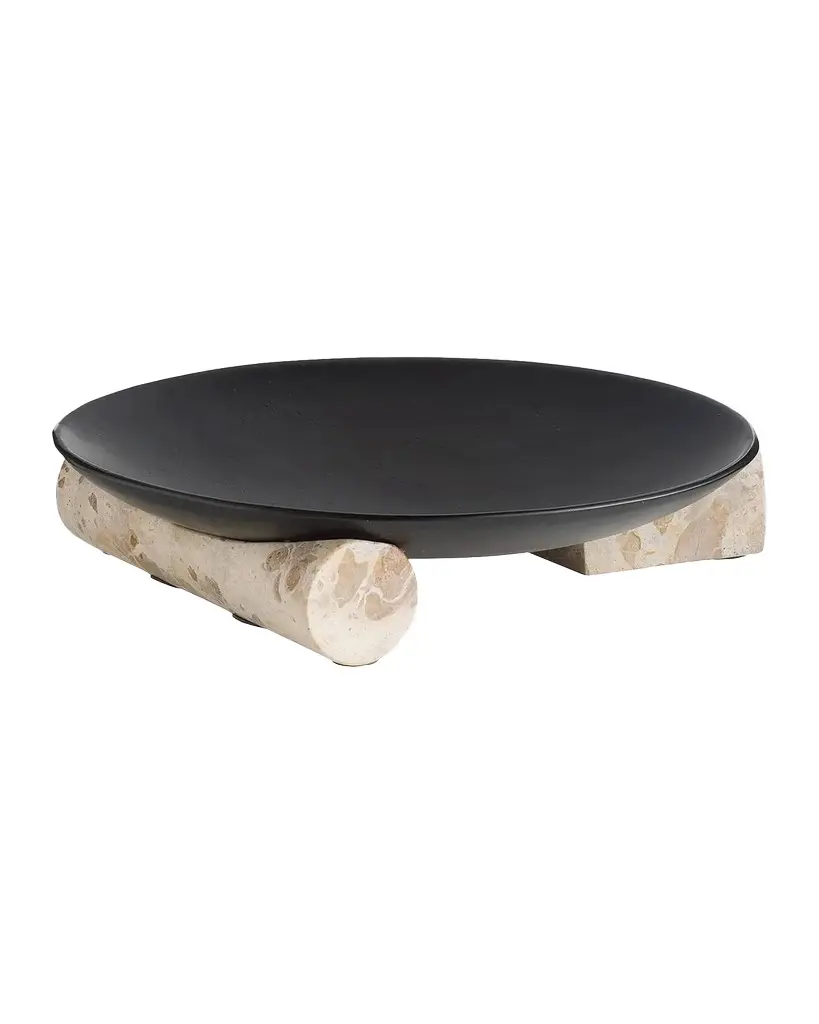 Arteriors Luxa Iron & Marble Centerpiece Bowl
