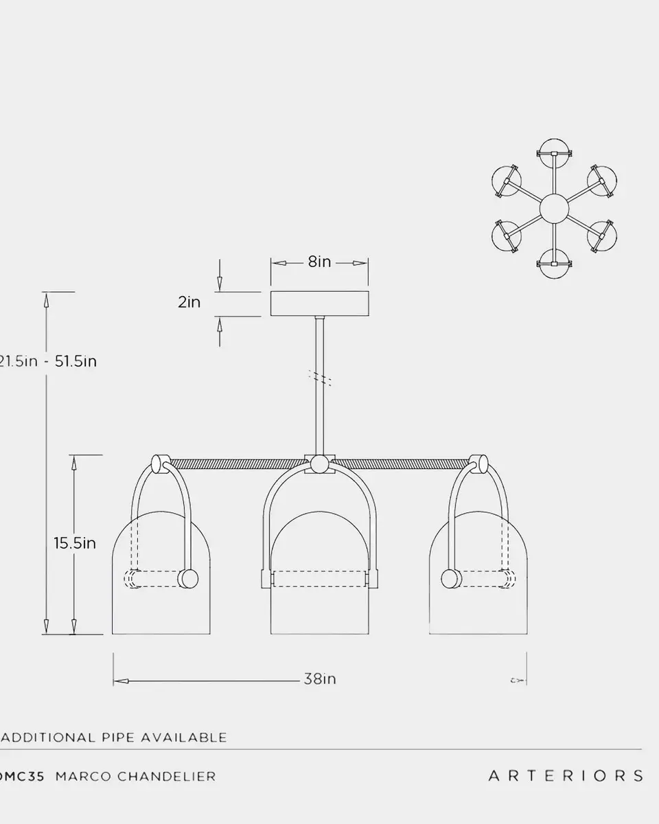 Arteriors Marco Chandelier | Thumbnail 5 Arteriors Marco Chandelier | Thumbnail 5