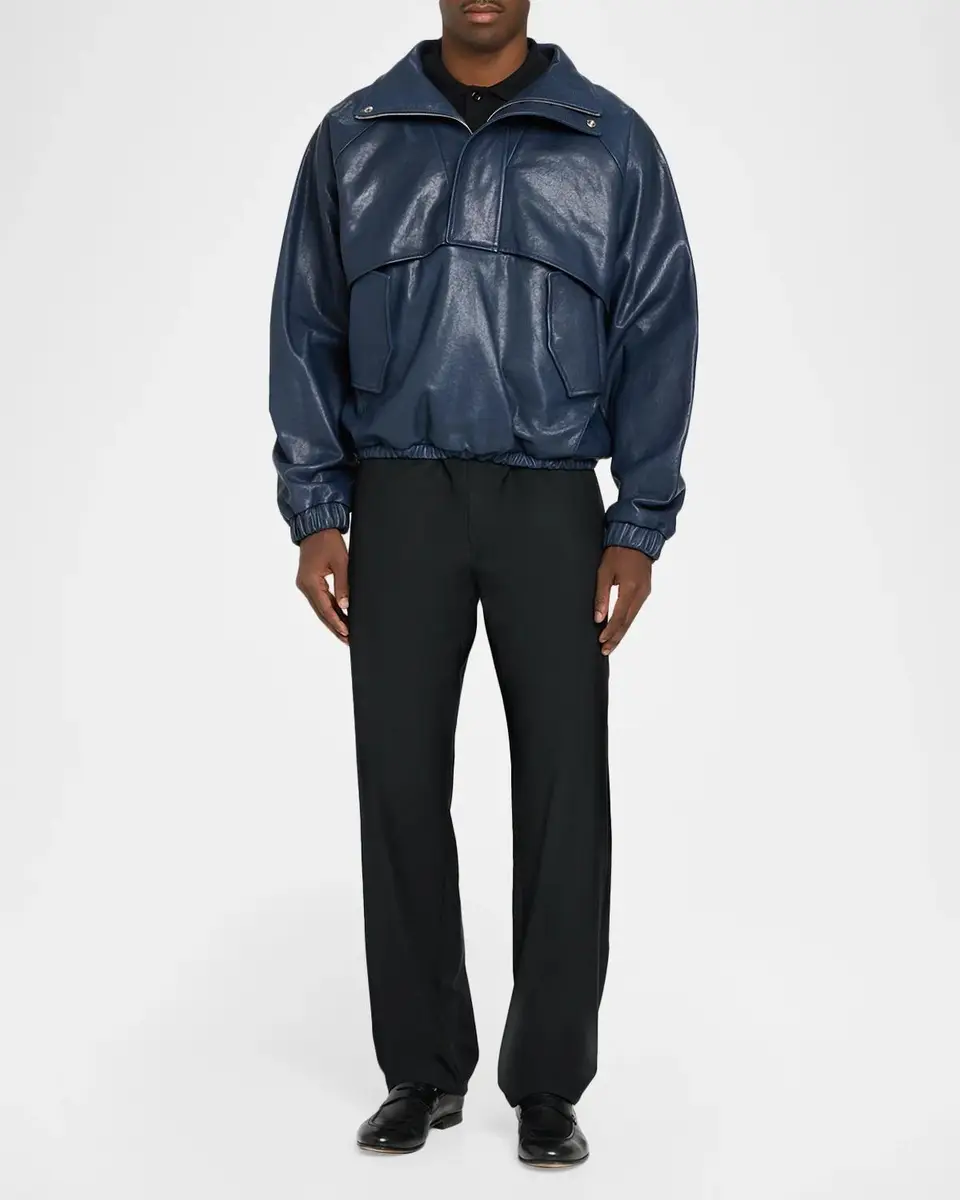 PUBLIC SCHOOL NEW YORK Men's Dekalb Leather Anorak | Thumbnail 2