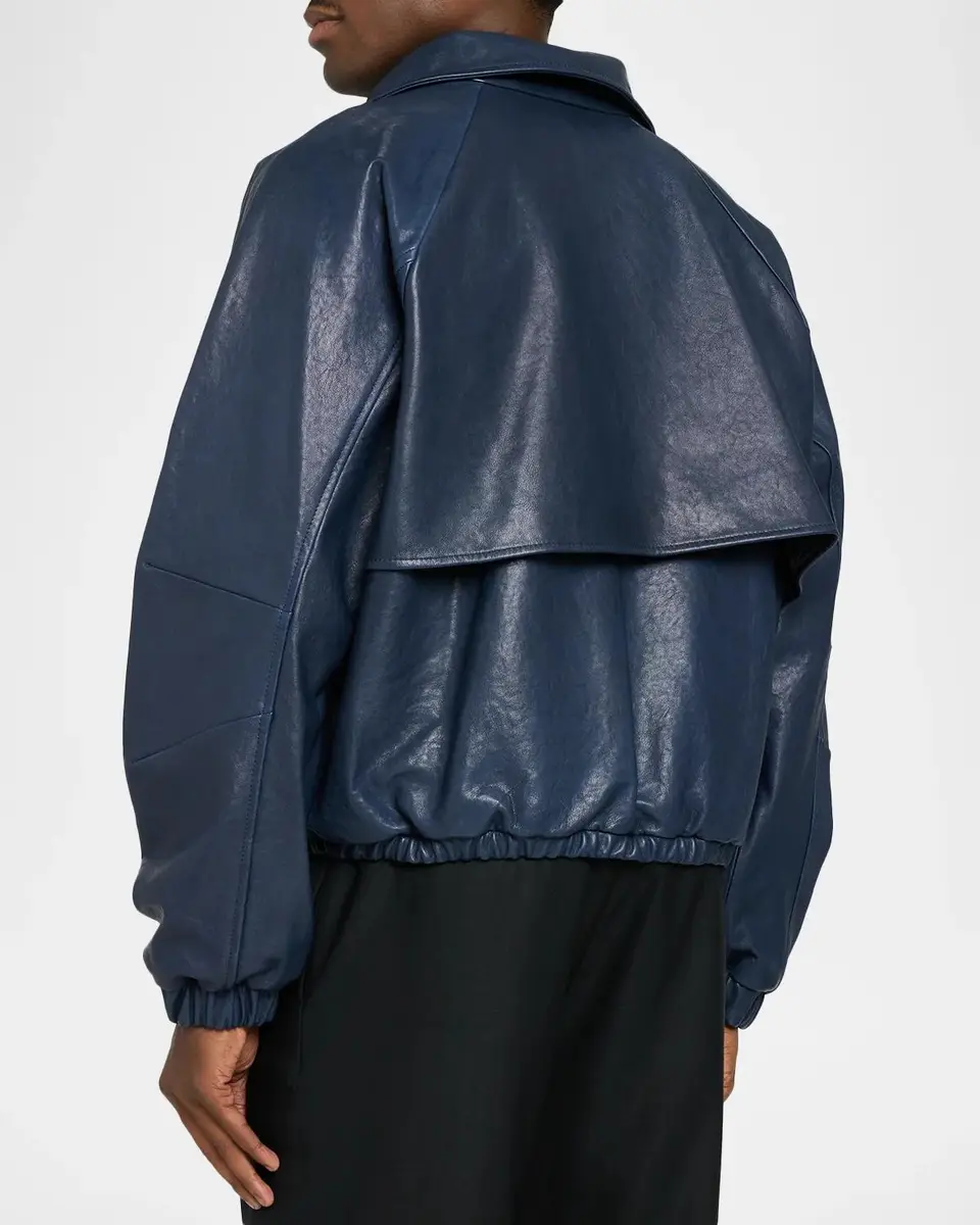PUBLIC SCHOOL NEW YORK Men's Dekalb Leather Anorak | Thumbnail 3