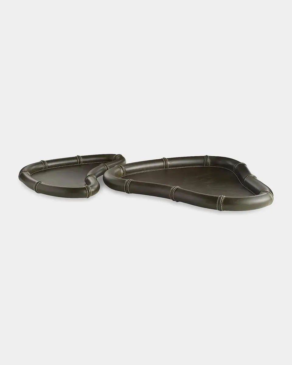 Arteriors Lake Leather 2-Piece Tray Set | Thumbnail 2 Arteriors Lake Leather 2-Piece Tray Set | Thumbnail 2