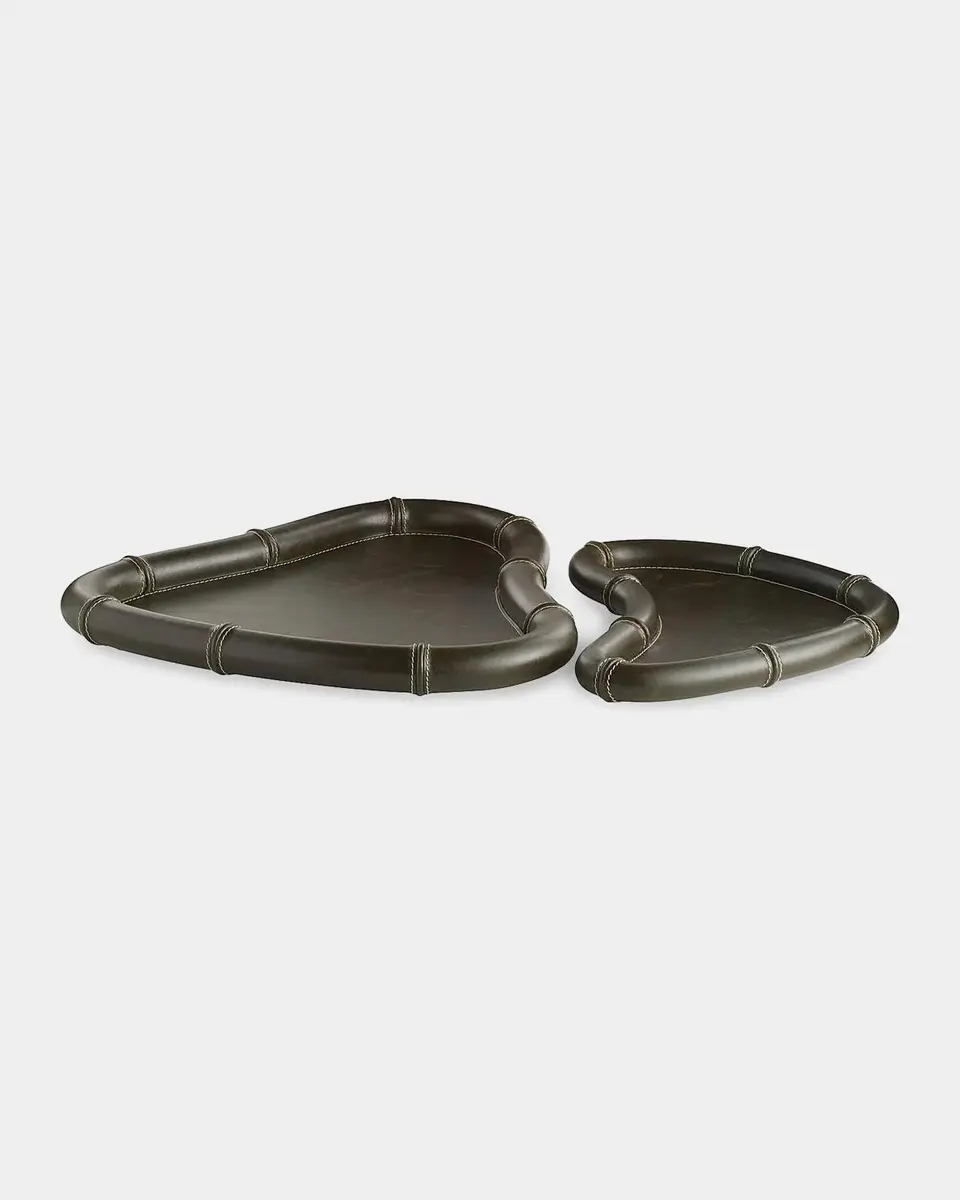 Arteriors Lake Leather 2-Piece Tray Set | Thumbnail 4 Arteriors Lake Leather 2-Piece Tray Set | Thumbnail 4